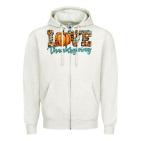 Oatmeal Heather love thanksgiving pumpkin Zipper Hoodie - JahusDesignShop