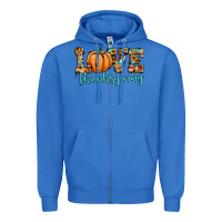 True Royal love thanksgiving pumpkin Zipper Hoodie - JahusDesignShop