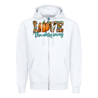 White love thanksgiving pumpkin Zipper Hoodie - JahusDesignShop