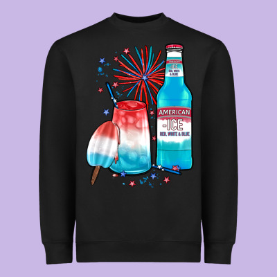 Th Of July Drinks, American Ice Heavyweight Sweatshirt Designed By Jahusdesignshop
