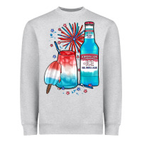 Heather Grey th of july drinks, american ice Heavyweight Sweatshirt - JahusDesignShop