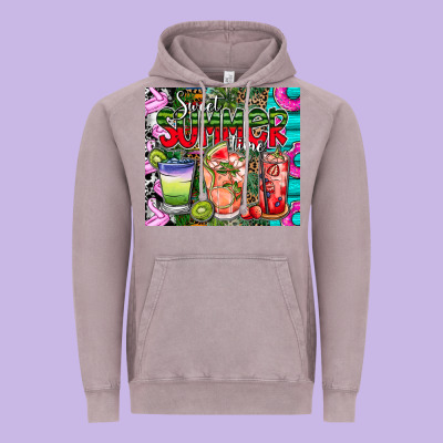 Summer Time Vintage Hoodie Designed By Cowhidedigitalart