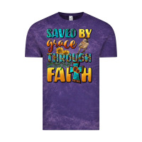 Cloud Purple saved by grace through faith Vintage Tee - BundleAndBundleShop