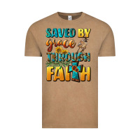Vintage Coffee saved by grace through faith Vintage Tee - BundleAndBundleShop