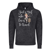 Vintage Black just a girl who loves to travel traveling women nomad t shirt Vintage Hoodie - baoMotion
