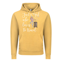 Vintage Mustard just a girl who loves to travel traveling women nomad t shirt Vintage Hoodie - baoMotion