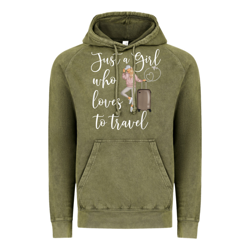 Just A Girl Who Loves To Travel Traveling Women Nomad T Shirt Vintage Hoodie by baoMotion | Teevron