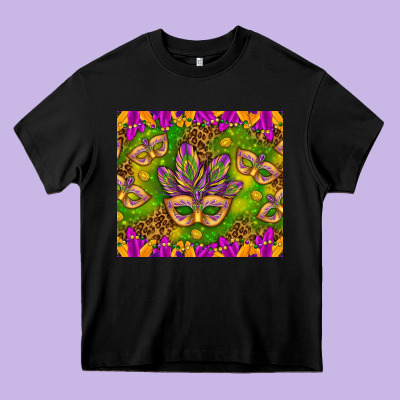 Mardi Gras Masks And Coins Tumbler Heavy Core Tee Designed By Howdyjamesfarm
