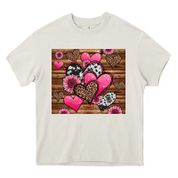 Cream valentines day western hearts and sunflowers Heavy Core Tee - Jasminsmagicworld