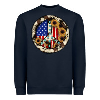 Navy Peace sign Heavyweight Sweatshirt - JahusDesignShop