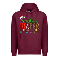 Burgundy santa's helper christmas Premium Hoodie - Artiststas