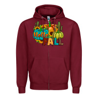 Burgundy hello fall Zipper Hoodie - JahusDesignShop