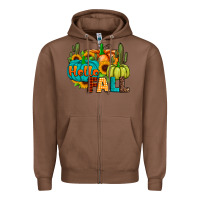 Chestnut hello fall Zipper Hoodie - JahusDesignShop