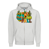 Dove Grey hello fall Zipper Hoodie - JahusDesignShop