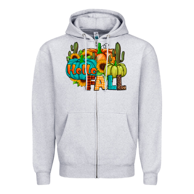 Hello Fall Zipper Hoodie by JahusDesignShop | Teevron
