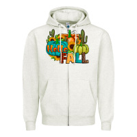 Oatmeal Heather hello fall Zipper Hoodie - JahusDesignShop