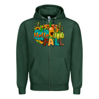 Sports Green hello fall Zipper Hoodie - JahusDesignShop