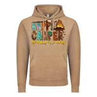 Vintage Coffee Happy Camper Be Happy Or Go Away Vintage Hoodie - CowhideDigitalArt