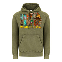 Vintage Olive Happy Camper Be Happy Or Go Away Vintage Hoodie - CowhideDigitalArt