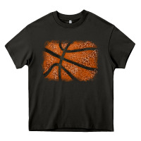 Asphalt Basketball leopard glitter background Heavy Core Tee - HowdyJamesFarm