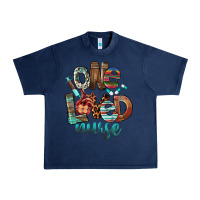 Navy One Loved Nurse Urban Heavy Tee - FaDigitalArtStudio