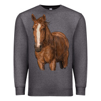 Charcoal Heather brown horse Premium Sweatshirt - RanaPortraitStore