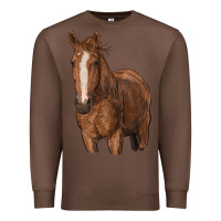 Chestnut brown horse Premium Sweatshirt - RanaPortraitStore