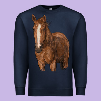 Brown Horse Premium Sweatshirt Designed By Ranaportraitstore