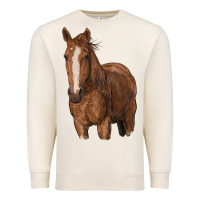 Sandshell brown horse Premium Sweatshirt - RanaPortraitStore