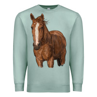 Seafoam brown horse Premium Sweatshirt - RanaPortraitStore