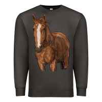 Smoke brown horse Premium Sweatshirt - RanaPortraitStore