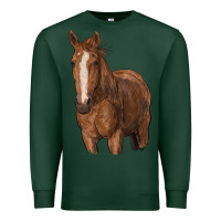 Sports Green brown horse Premium Sweatshirt - RanaPortraitStore