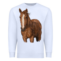 White brown horse Premium Sweatshirt - RanaPortraitStore