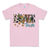 Bubblegum Pink love texas map sunflower cactus cowhide leopard Classic Tee - Artiststas