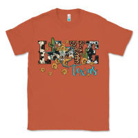 Copper love texas map sunflower cactus cowhide leopard Classic Tee - Artiststas