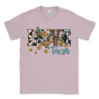 Lilac love texas map sunflower cactus cowhide leopard Classic Tee - Artiststas