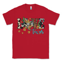 Red love texas map sunflower cactus cowhide leopard Classic Tee - Artiststas
