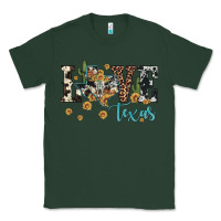 Sports Green love texas map sunflower cactus cowhide leopard Classic Tee - Artiststas