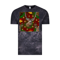 Cloud Black christmas deer and bell seamless pattern Vintage Tee - BundleAndBundleShop