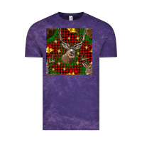 Cloud Purple christmas deer and bell seamless pattern Vintage Tee - BundleAndBundleShop