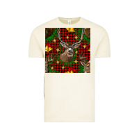 Vintage Arctic christmas deer and bell seamless pattern Vintage Tee - BundleAndBundleShop