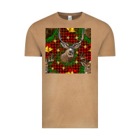 Vintage Camel christmas deer and bell seamless pattern Vintage Tee - BundleAndBundleShop