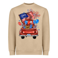 Farm Truck,america Flag Heavyweight Sweatshirt | Teevron
