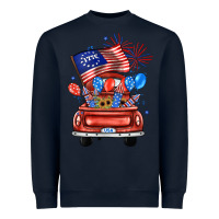 Navy farm truck,america flag Heavyweight Sweatshirt - JahusDesignShop
