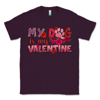 Plum my dog is my valentine Classic Tee - OliviaCreatesArt