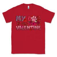 Red my dog is my valentine Classic Tee - OliviaCreatesArt