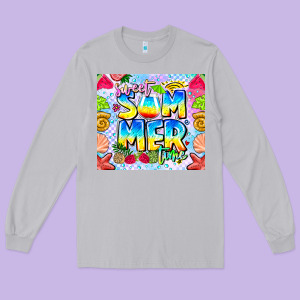 Sweet Summer Time Long Sleeve Tee Designed By Cowhidedigitalart