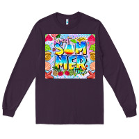 Plum Sweet Summer Time Long Sleeve Tee - CowhideDigitalArt