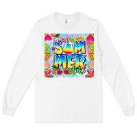 White Sweet Summer Time Long Sleeve Tee - CowhideDigitalArt