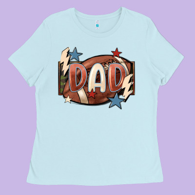 Football Dad Ladies Tee Designed By Fadigitalartstudio